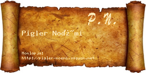 Pigler Noémi névjegykártya
